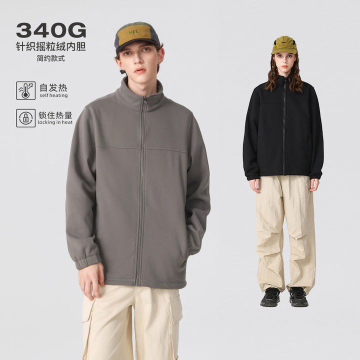 Herren Technische Fleecejacke mit hohem Stehkragen, durchgehendem Reißverschluss und elastischen Bündchen Echo Archiv