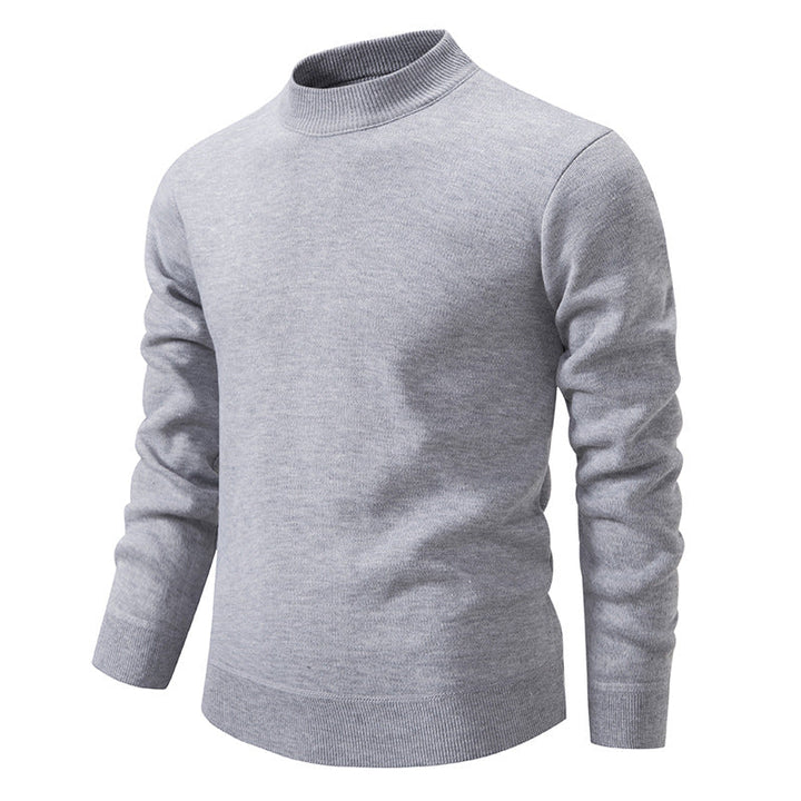 Herren Hochwertiger Strickpullover mit Echoarchivrnem Stehkragen Echoarchiv