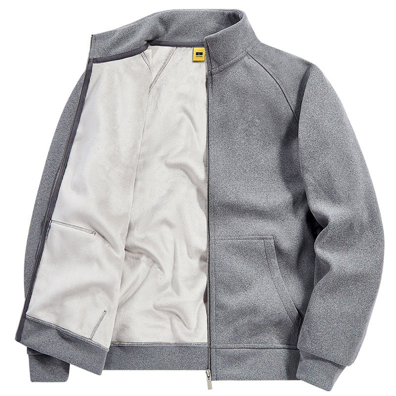 Herren Isolierte Plüschfutter-Sweatjacke mit Stehkragen und verdeckten Innentaschen Echo Archiv