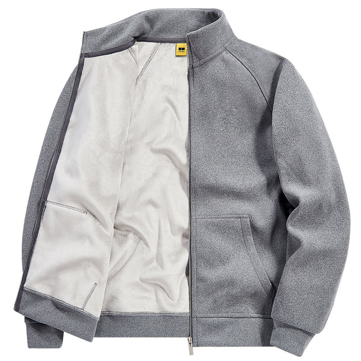 Herren Isolierte Plüschfutter-Sweatjacke mit Stehkragen und verdeckten Innentaschen Echo Archiv