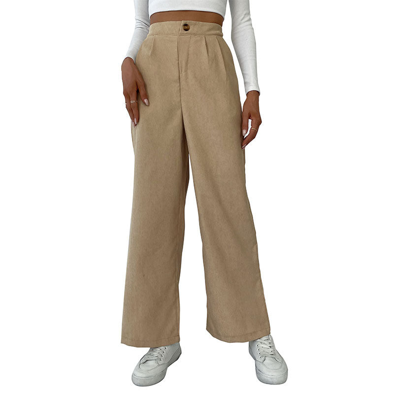 Damen Elegante Hochwaisted Hose mit weitem Bein Echo Archiv