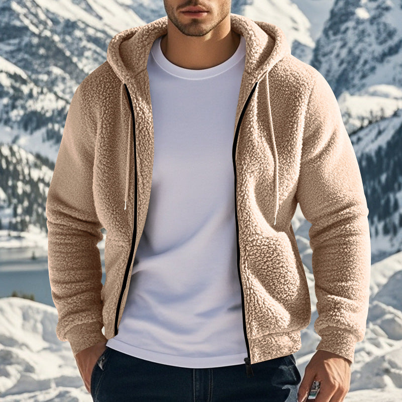 Herren Fleece-Hoodie mit Reißverschluss und Kängurutasche Echoarchiv