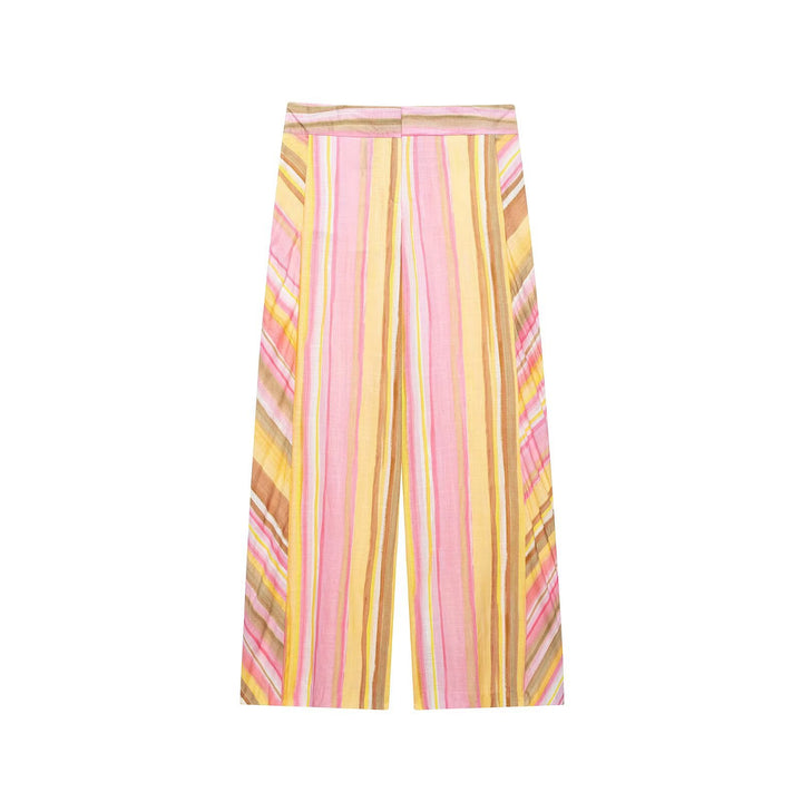 Damen Weite Highwaist Palazzohose mit mehrdimensionalem Streifenmuster Echo Archiv
