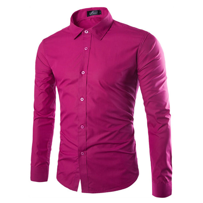 Herren elegante Langarmhemd Echoarchiv