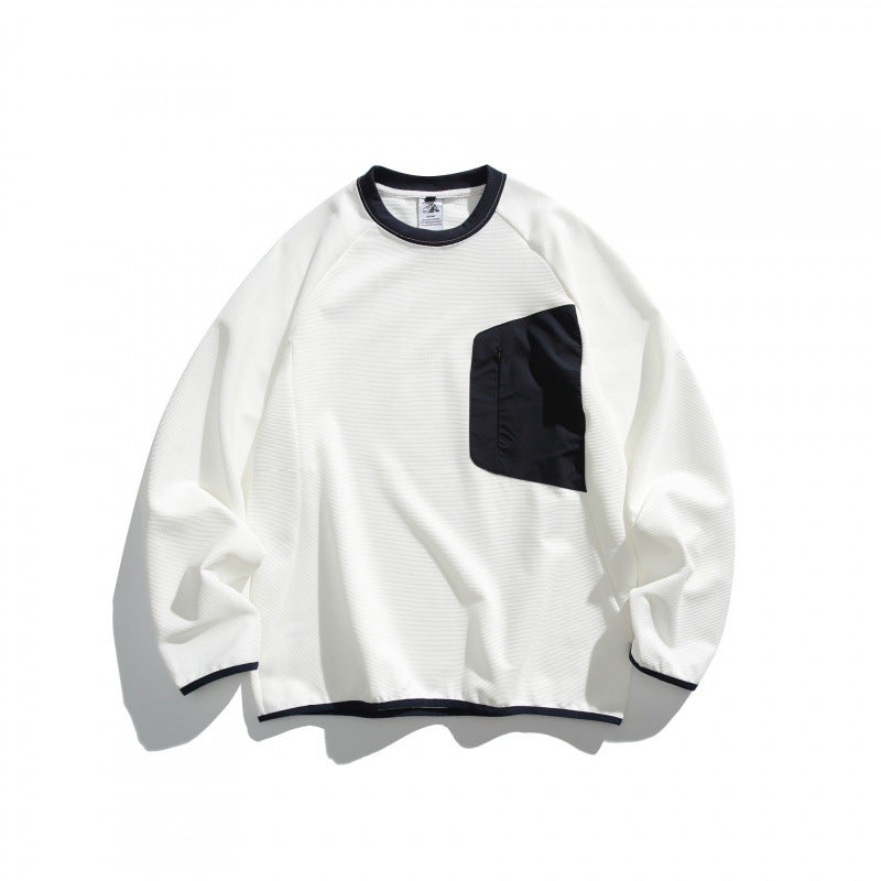 Unisex Oversize-Sweatshirt mit kontrastierter Brusttasche und Raglanärmeln Echo Archiv