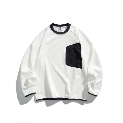 Unisex Oversize-Sweatshirt mit kontrastierter Brusttasche und Raglanärmeln Echo Archiv