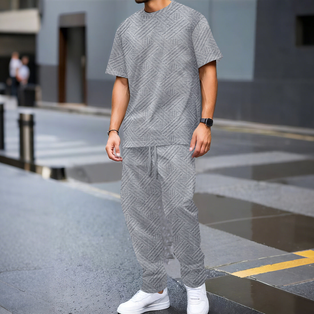 Herren lässiger Freizeitlook mit strukturierter Oberfläche – Sorevano
