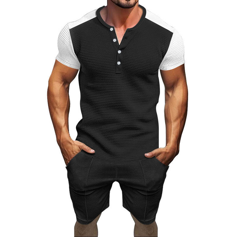 Herren Sportliches Kurzarm-Shirt und Shorts Set Echoarchiv