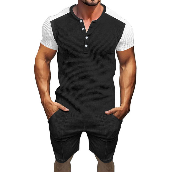 Herren Sportliches Kurzarm-Shirt und Shorts Set Echoarchiv