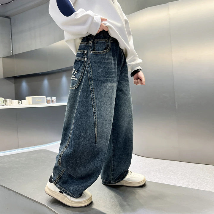Damen weit geschnittene Jeans mit einzigartigen Details Echo Archiv