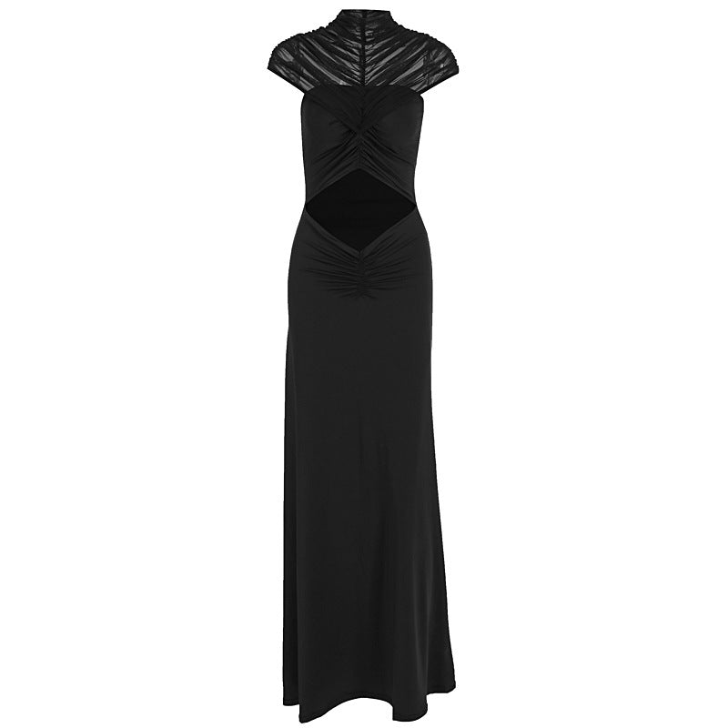 Damen elegantes Abendkleid mit raffinierten Cut-Outs und hochgeschlossenem Kragen Echo Archiv