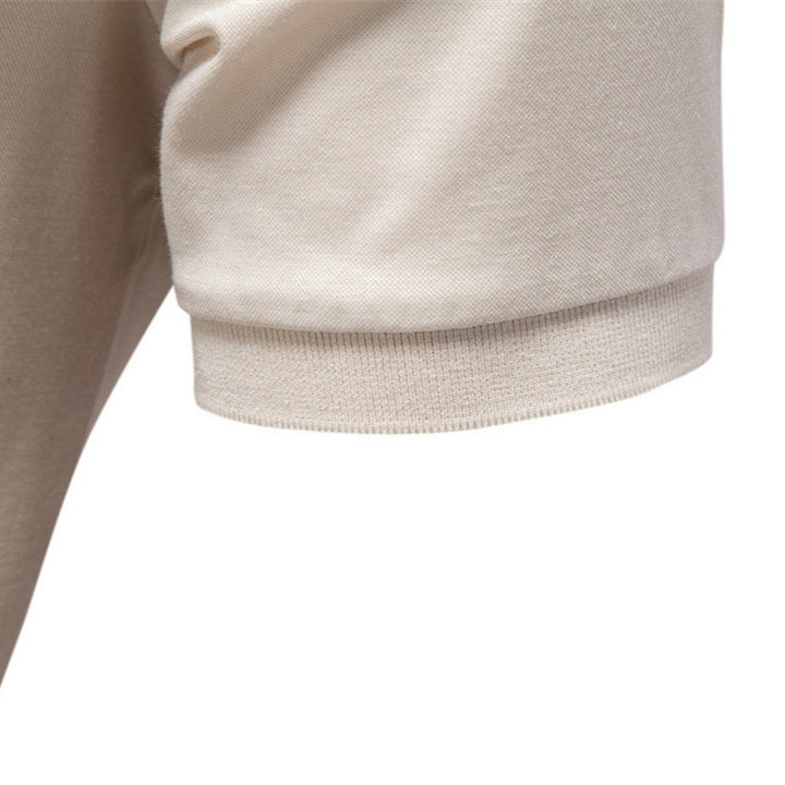Herren nan feinstrickiges Kurzarm-Poloshirt mit offenem V-Kragen und elastischem Saum Echo Archiv