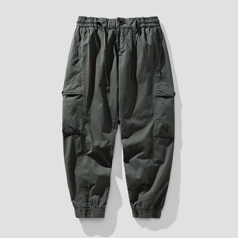 Herren Elastische Cargo-Jogginghose mit Tunnelzug, Knieabnähern und Multifachtaschen Echo Archiv