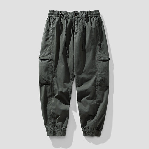 Herren Elastische Cargo-Jogginghose mit Tunnelzug, Knieabnähern und Multifachtaschen Echo Archiv