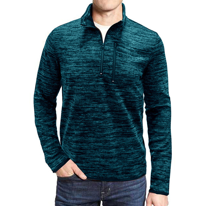 Herren Fleece-Pullover mit hohem Kragen und praktischem Reißverschluss Echoarchiv