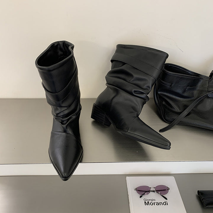 Damen Modische Stiefeletten mit Riemchen und Bequemlichkeitsdetails Echo Archiv
