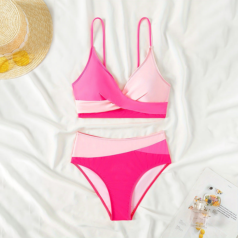 Damen Bikiniset mit modernem Wickeldesign und hoch tailliertem Schnitt Echo Archiv