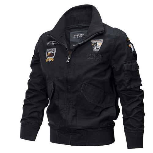 Herren nan leichte Utility Bomberjacke mit bestickten Abzeichen und Taschen Echo Archiv