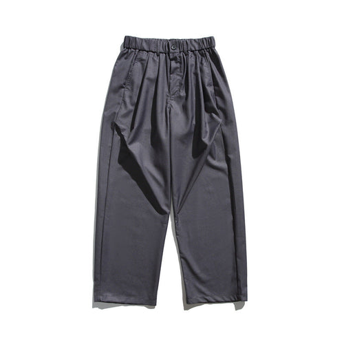 Herren Locker geschnittene Bundfalten-Cropped-Hose mit elastischem Bund und Bügelfalte Echoarchiv
