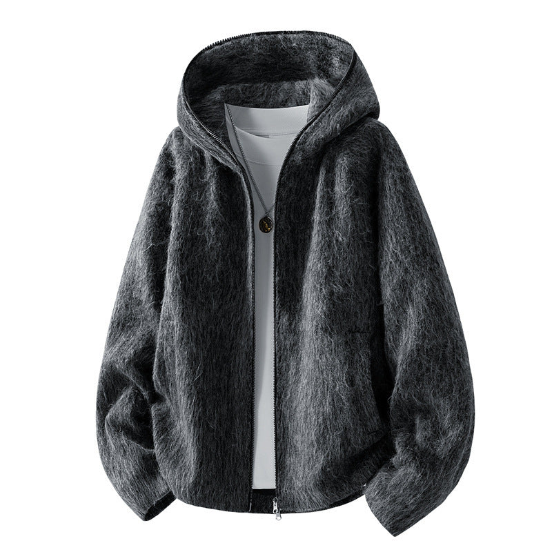 Herren bequeme Fleecejacke mit Kapuze Echo Archive