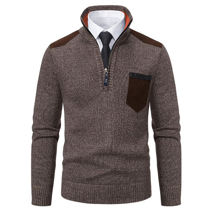 Herren modischer Pullover mit Stehkragen Echoarchiv