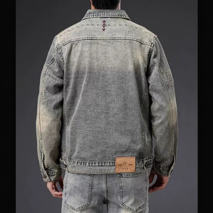 Herren Denimjacke mit einzigartigen Details Echo Archiv