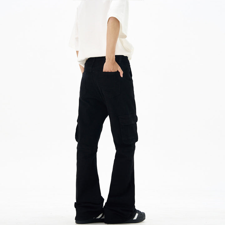 Damen Cargohose im Flared-Cut mit Utility-Taschen und verlängertem Saum Echo Archiv