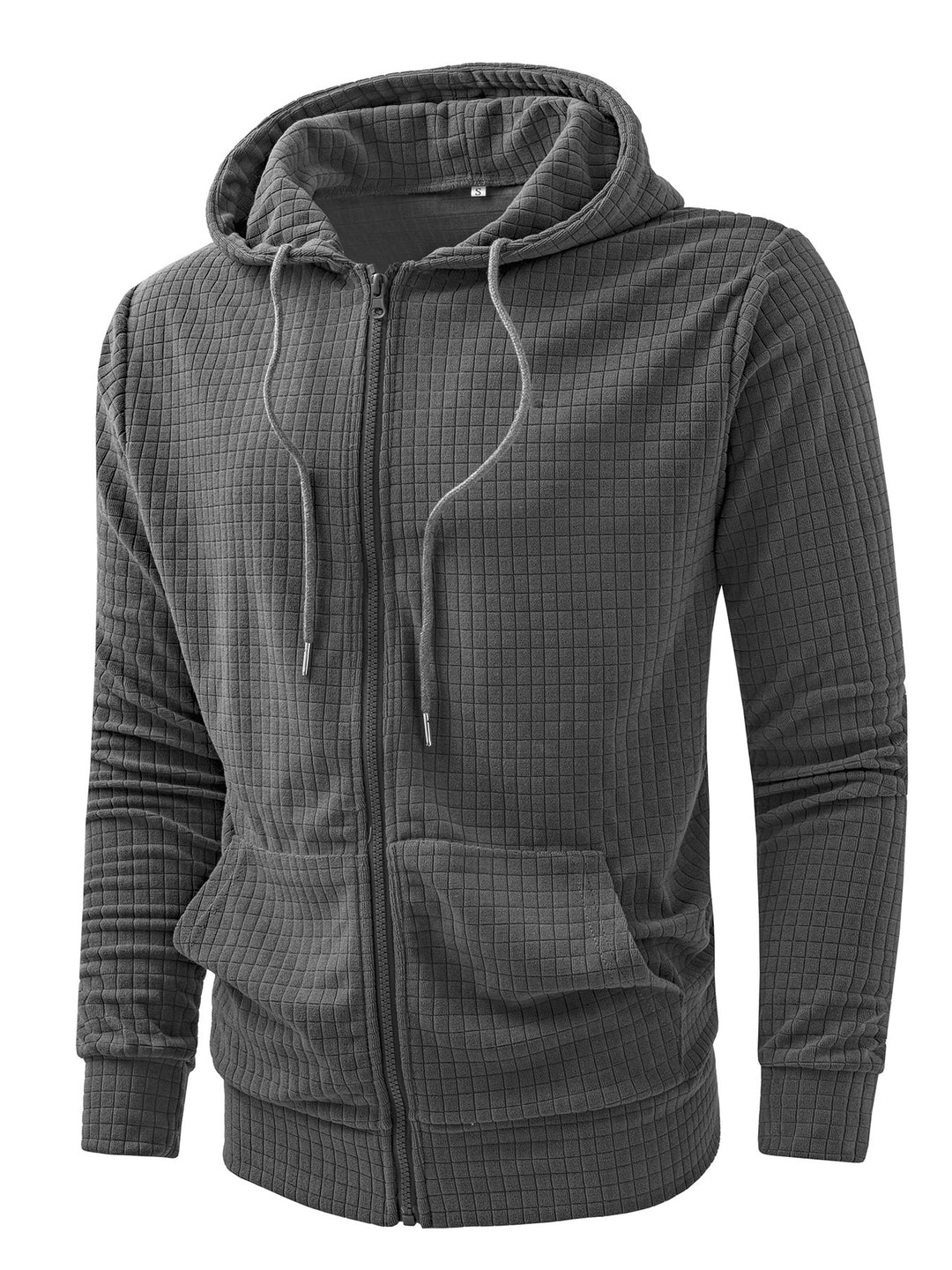 Herren lockere Kapuzenjacke mit strukturiertem Design Echoarchiv