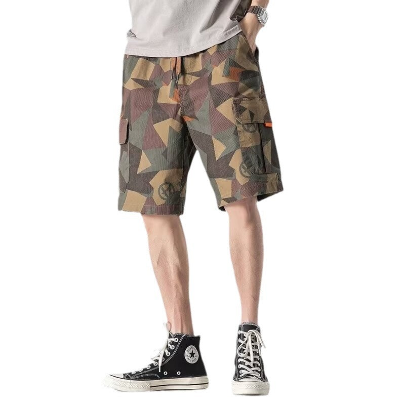 Herren Cargo-Shorts mit multifunktionalen Taschen und moderner Camouflage-Optik Echoarchiv