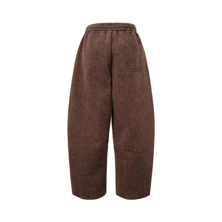 Damen Weitgeschnittene Cord-Hose mit elastischem Bund Echoarchiv
