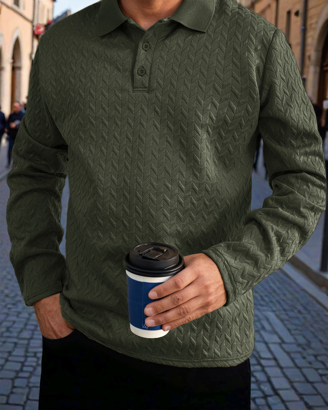 Herren Langarm Poloshirt Echoarchiv