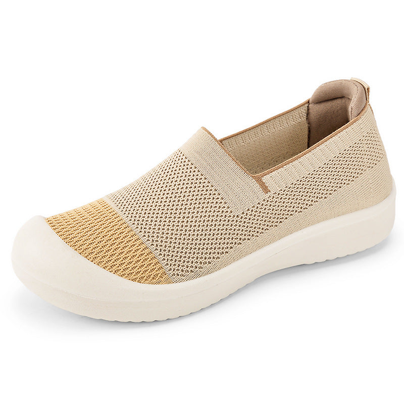 Damen nan leichter gestrickter Slip-On Sneaker mit verstärkter Zehenkappe und stoßdämpfender EVA-Plateausohle Echo Archiv