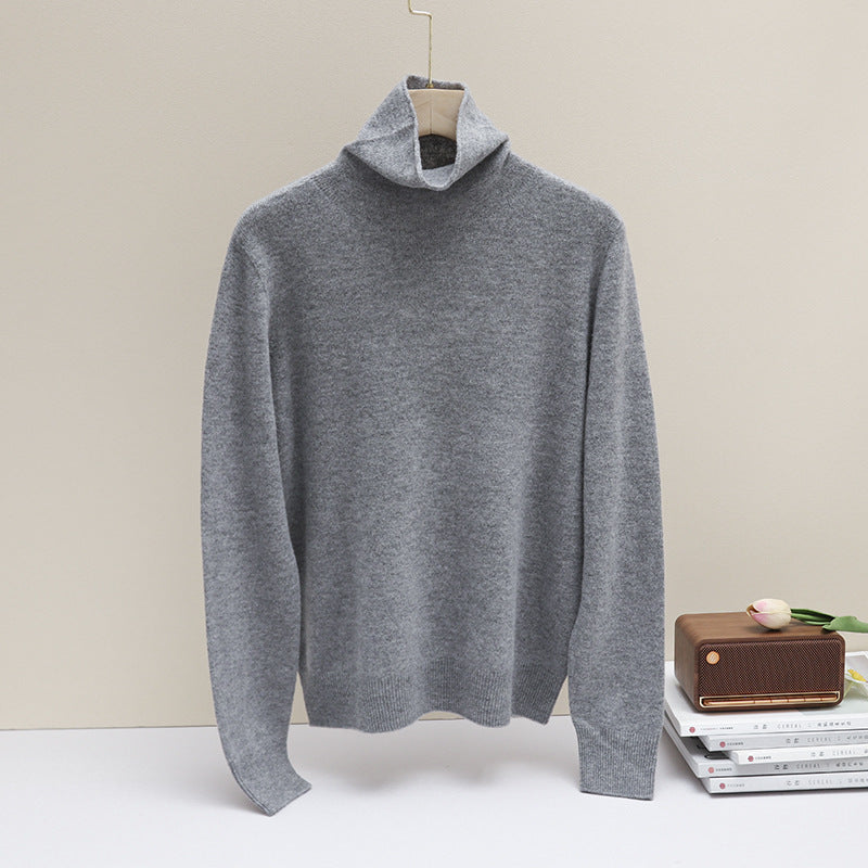 Damen Feiner Rollkragenpullover aus leichtem Feinstrick mit geripptem Saum und schmaler Silhouette Echo Archiv