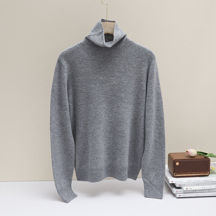 Damen Feiner Rollkragenpullover aus leichtem Feinstrick mit geripptem Saum und schmaler Silhouette Echo Archiv