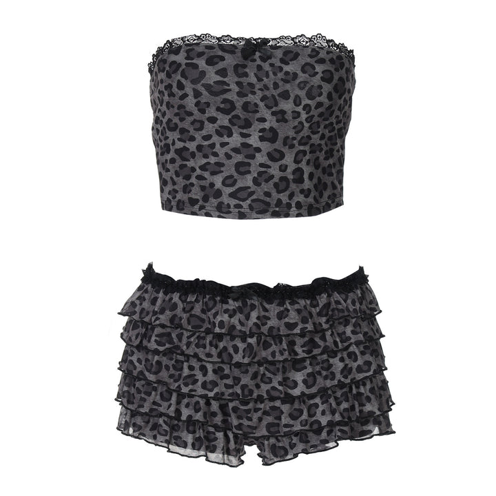 Damen Set aus luftiger Crop-Top und fransigen Shorts Echo Archiv