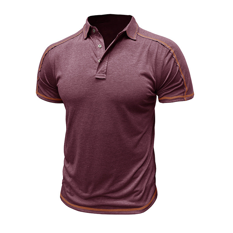 Herren Poloshirt mit kontrastierenden Nähten und atmungsaktivem Stoff Echoarchiv
