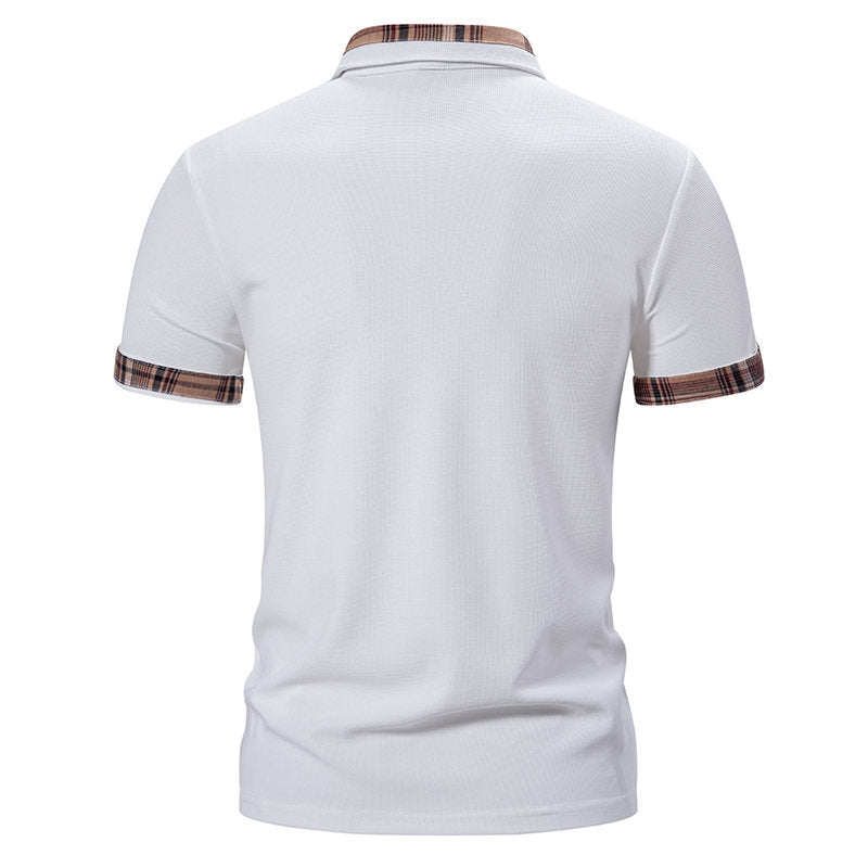 Herren Poloshirt mit modernem Karomuster und komfortablem Schnitt Echoarchiv
