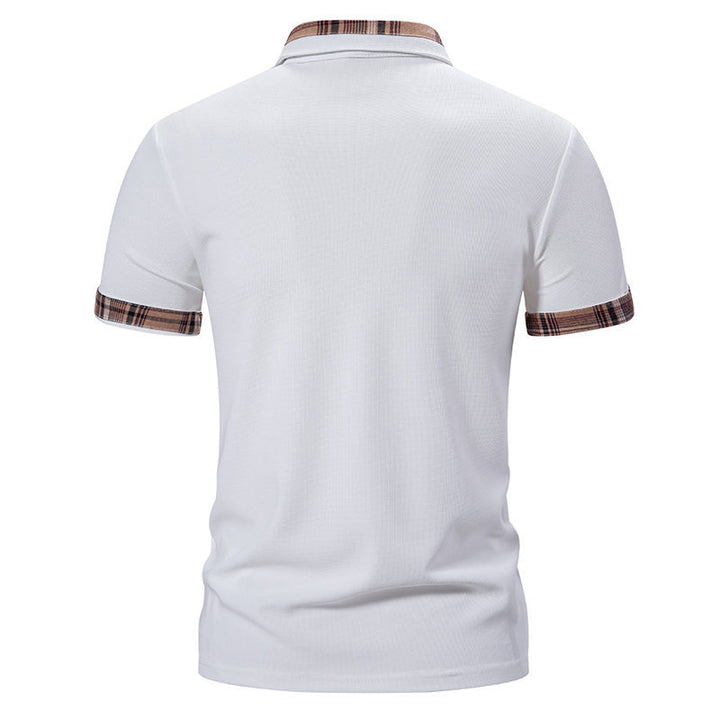 Herren Poloshirt mit modernem Karomuster und komfortablem Schnitt Echoarchiv