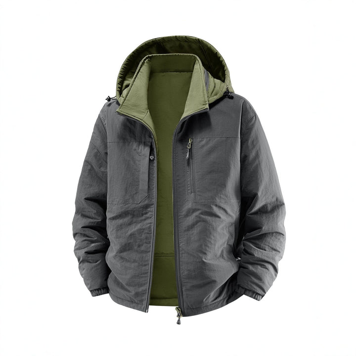 Herren Thermo-Fieldjacke mit Fleece-Innenfutter, Kapuze und Fronttaschen Echo Archiv