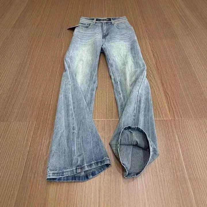 Damen Weitgeschnittene Bootcut-Jeans Echoarchiv