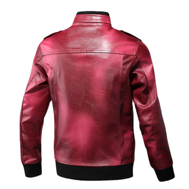 HerrenModische Lederjacke mit praktischen Taschen Echo Archiv