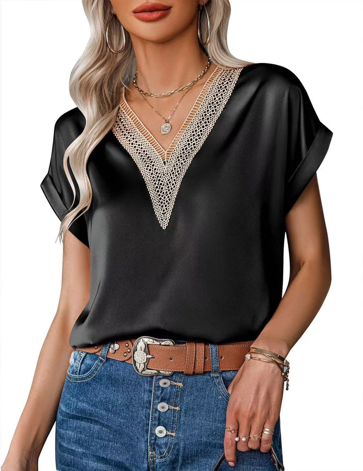 Damen Bluse mit elegantem Spitzenbesatz Echo Archiv