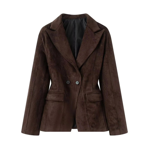 Damen nan taillierter Velours‑Optik Blazer mit Wiener Nähten und Pattentaschen Echo Archiv