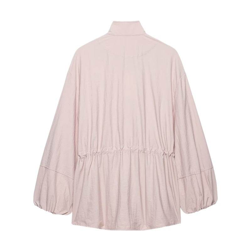 Damen leichter Oversize-Parka mit Tunnelzugtaillierung und Ballonärmeln Echo Archiv