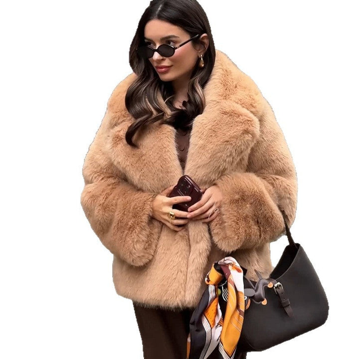 Damen Pelzmantel mit oversized Schnitt und weichem Innenfutter Echoarchiv