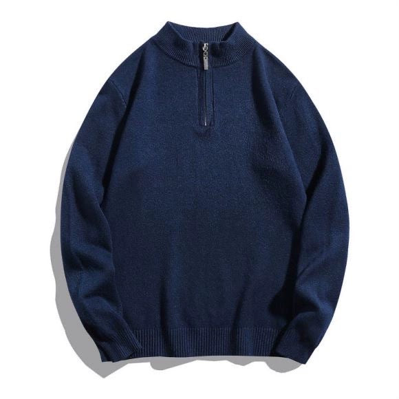 Herren gesunder und stilvoller Stehkragenpullover mit Reißverschluss Echoarchiv