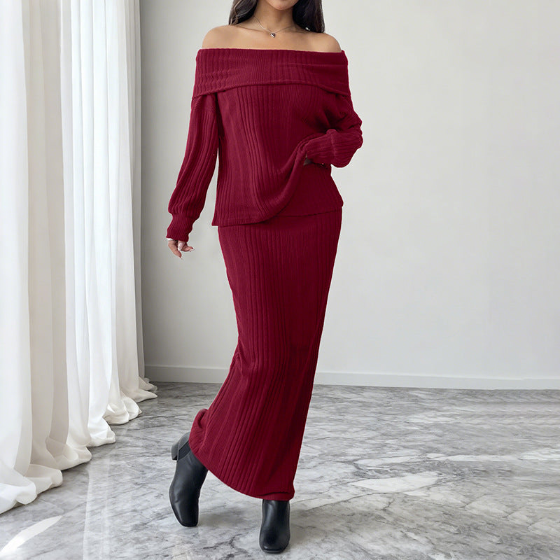 Damen Elegantes Strick-Kleidungsset Echo Archiv