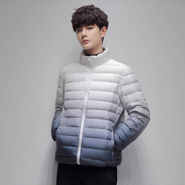 Herren leichte wattierte Steppjacke mit Stehkragen und Thermofutter Echoarchiv