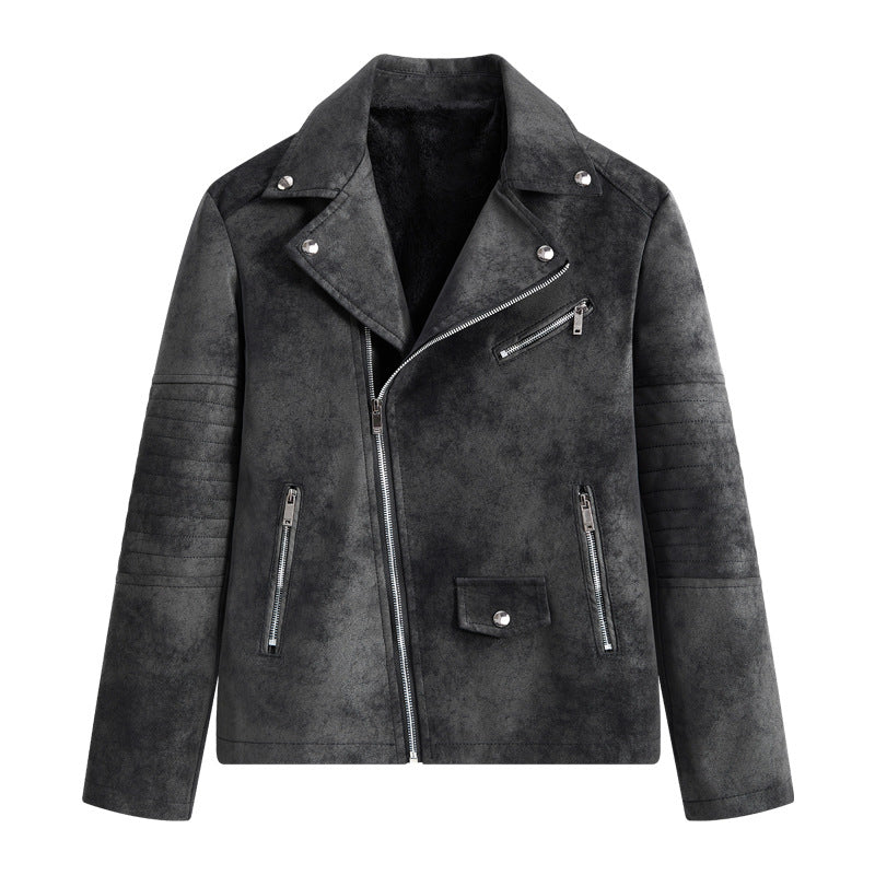 Herren Kunstleder Bikerjacke mit praktischen Reißverschlusstaschen und stylischem Design Echoarchiv