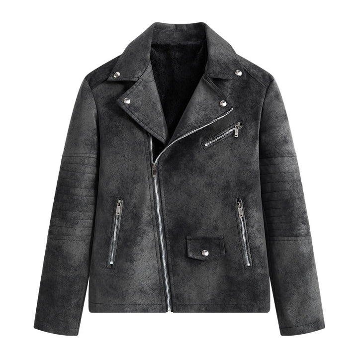 Herren Kunstleder Bikerjacke mit praktischen Reißverschlusstaschen und stylischem Design Echoarchiv